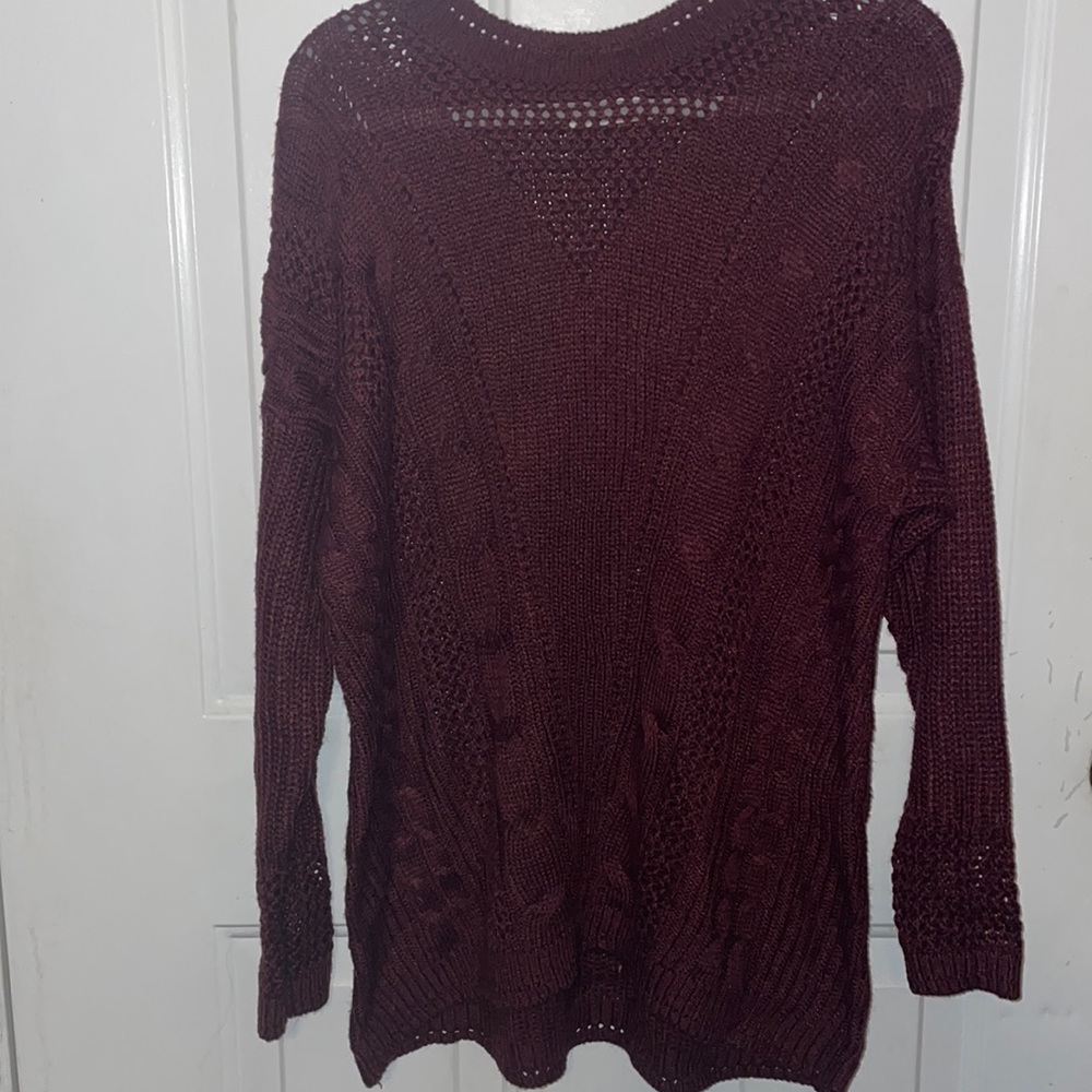 Burgundy women’s sweater 2xl